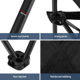 Weisshorn Folding Camping Moon Chair Portable Seat Weight Capacity 120KG Black