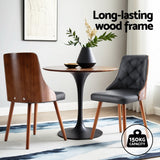 1 Set of 4 Artiss Dining Chairs Black PU