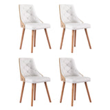 1 Set of 4 Artiss Dining Chairs White PU