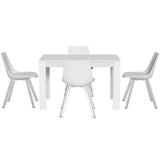 1 Artiss Dining Table and 4 Chairs Set Rectangle White