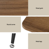 1 Artiss Dining Table and 4 Chairs Set Rectangle Metal