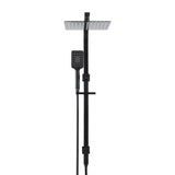 10'' Rain Shower Head Set Handheld Square High Pressure Black