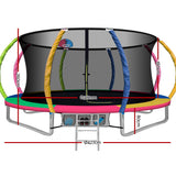 14ft Trampoline Everfit Kids Trampoline Rebounder w/ Ladder Basketball Hoop