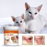 Yegbong Pet Ear Wipes for Cleaning and Deodorizing to Remove Ear Mites and Wax