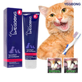 Yegbong Pet Oral Cleaning Paste, Cat and Dog Cleaning Oral Malodour, Tartar, and Stains, Whitening Tooth