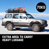 BULLET Car Roof Rack, 123 x 102 x 12cm Universal Luggage Carrier Steel Cage Vehicle Cargo