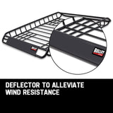 BULLET Car Roof Rack, 123 x 102 x 12cm Universal Luggage Carrier Steel Cage Vehicle Cargo