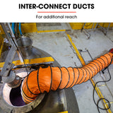 Baumr-AG 300mm (12 inch) Portable Axial Air Mover Blower Fan with 10m Ventilation Duct