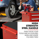 BULLET 8 Drawer Tool Box Cabinet Chest Storage, Toolbox Garage Organiser Set, Red