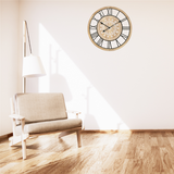 XL Carved Industro Hamptons Wall Clock 60cm