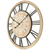 XL Carved Industro Hamptons Wall Clock 60cm