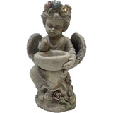 Angel Garden Birdfeeder w Solar Lights 48cm