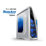 Desktops & Accessories: Huntkey MVP Pro  Gaming computer chassis - Blue (No PSU Included, NO FAN Included)