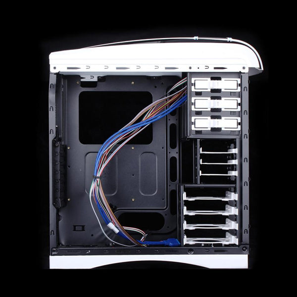 Desktops & Accessories: Huntkey MVP Pro  Gaming computer chassis - Blue (No PSU Included, NO FAN Included)