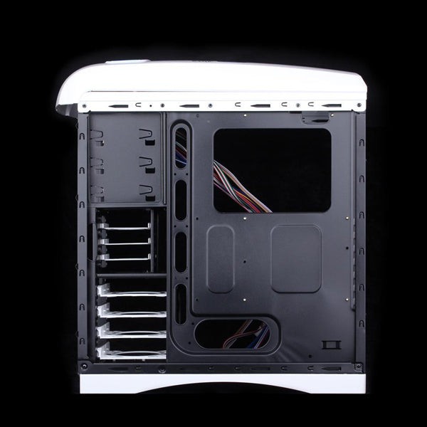 Desktops & Accessories: Huntkey MVP Pro  Gaming computer chassis - Blue (No PSU Included, NO FAN Included)