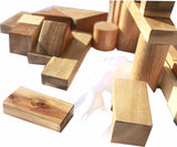 Building Toys: NATURAL WOOD BLOCKS 34 PCS