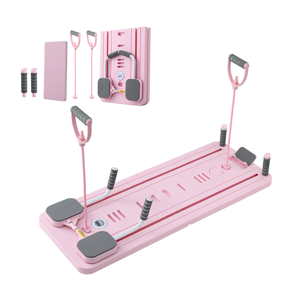 Yoga & Pilates: Everfit Pilates Board Foldable Reformer Multi Functional Exercise Trainer Pink