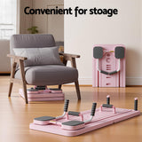 Yoga & Pilates: Everfit Pilates Board Foldable Reformer Multi Functional Exercise Trainer Pink