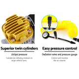 98765-Giantz Air Compressor 12V 4x4 Tyre 200L/MIN Deflator Inflator Car Truck Portable