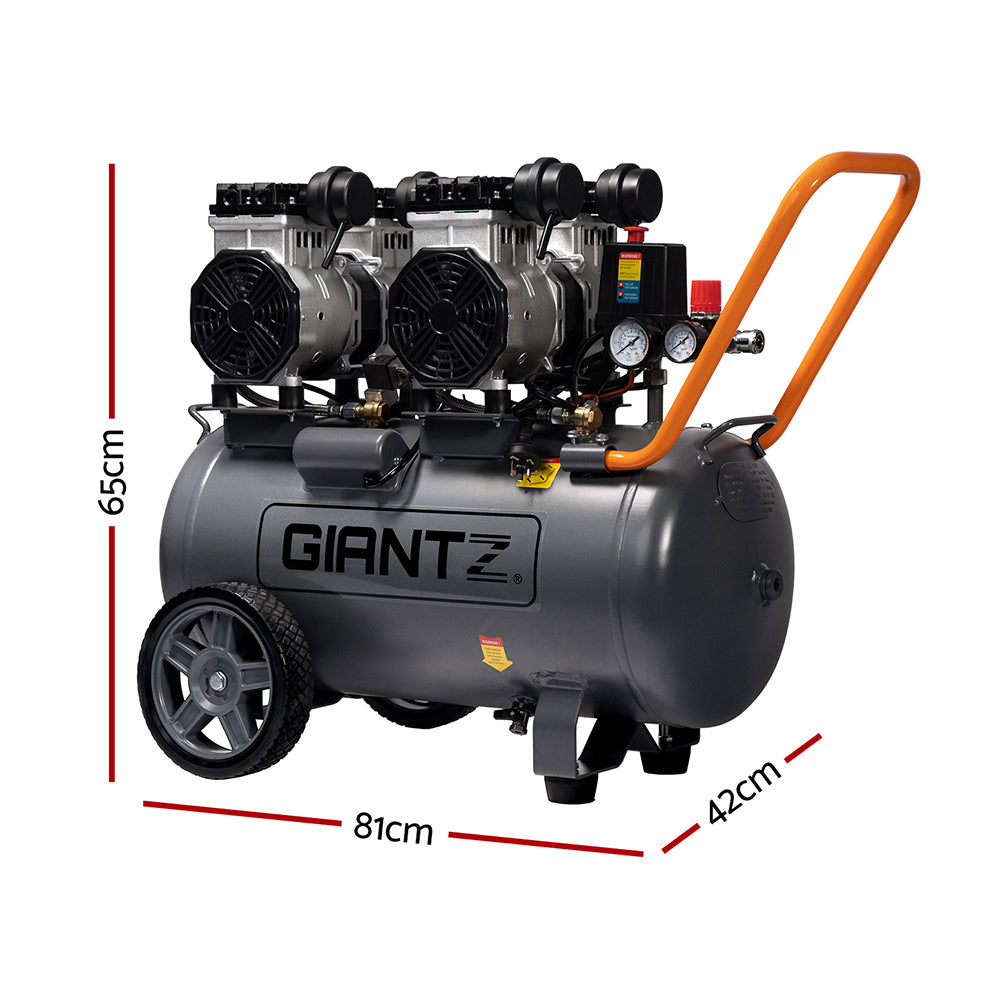 Air Compressors: Giantz 50L Air Compressor 200L/min 3.0HP Oil-Free Quiet Electric Portable Air Inflator