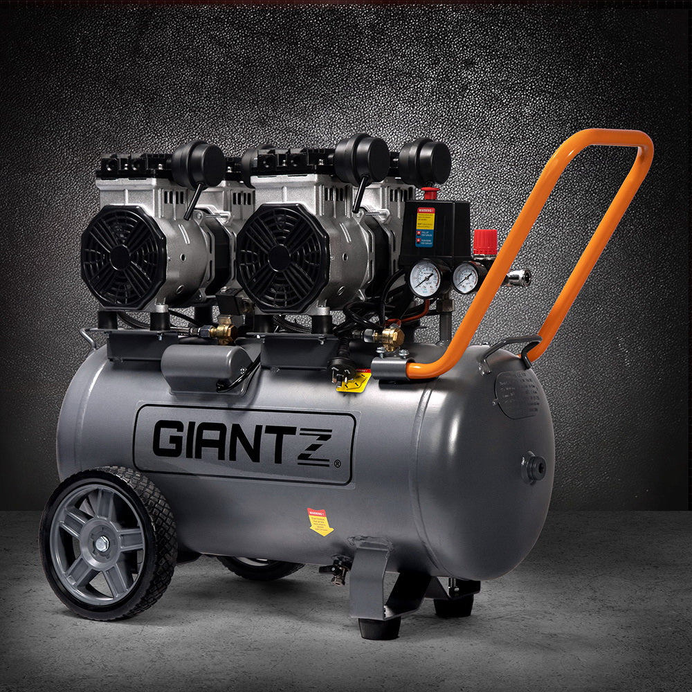 Air Compressors: Giantz 50L Air Compressor 200L/min 3.0HP Oil-Free Quiet Electric Portable Air Inflator