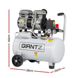 Air Compressors: Giantz 24L Air Compressor Quiet 0.75HP Oil-Free Portable Tyre Inflator 40L/Min