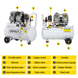 Air Compressors: Giantz 30L Air Compressor Quiet 0.75HP Oil-Free Portable Tyre Inflator 40L/Min