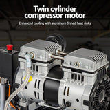 Air Compressors: Giantz 30L Air Compressor Quiet 0.75HP Oil-Free Portable Tyre Inflator 40L/Min