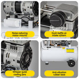 Air Compressors: Giantz 30L Air Compressor Quiet 0.75HP Oil-Free Portable Tyre Inflator 40L/Min