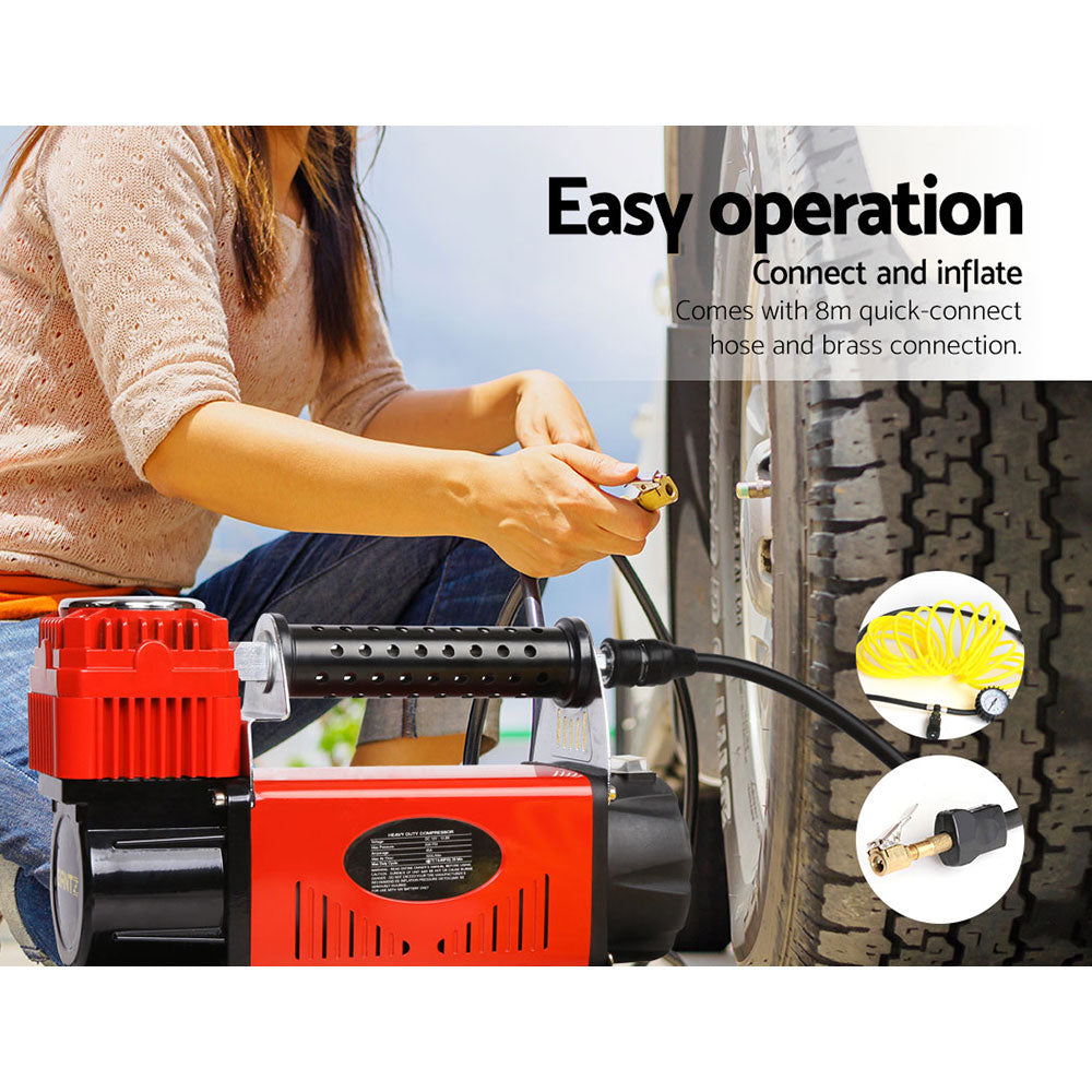 Air Compressors: Giantz Air Compressor 12V 4x4 Tyre 320L/min Deflator Inflator Car Truck Portable