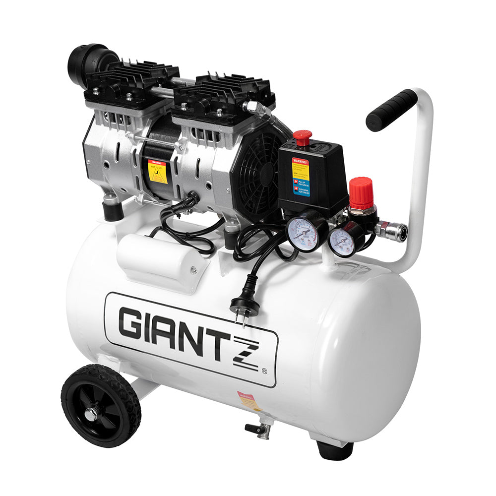 Air Compressors: Giantz 24L Air Compressor 40 L/min 115psi Oil-Free Electric Portable Inflator