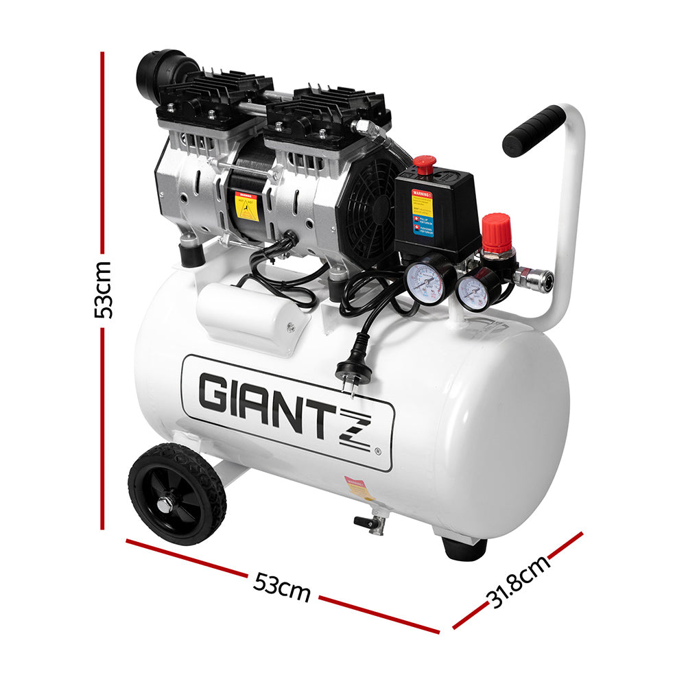 Air Compressors: Giantz 24L Air Compressor 40 L/min 115psi Oil-Free Electric Portable Inflator