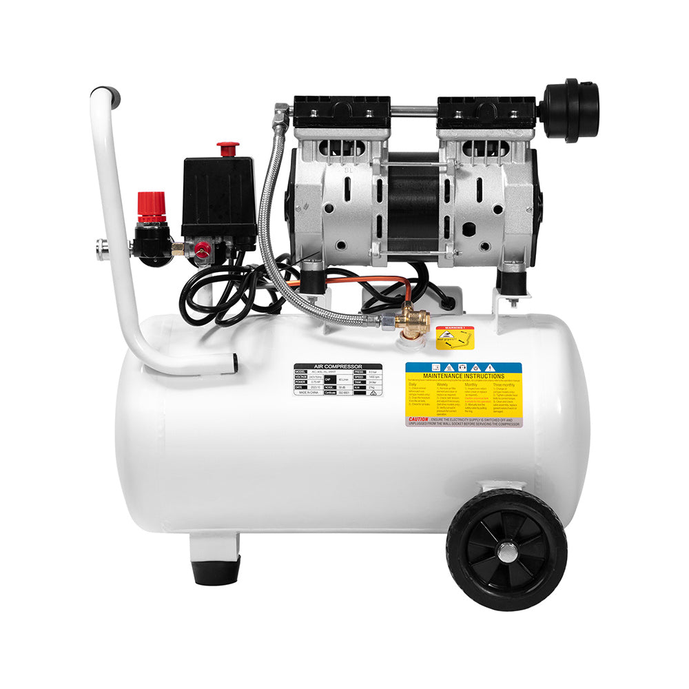Air Compressors: Giantz 24L Air Compressor 40 L/min 115psi Oil-Free Electric Portable Inflator