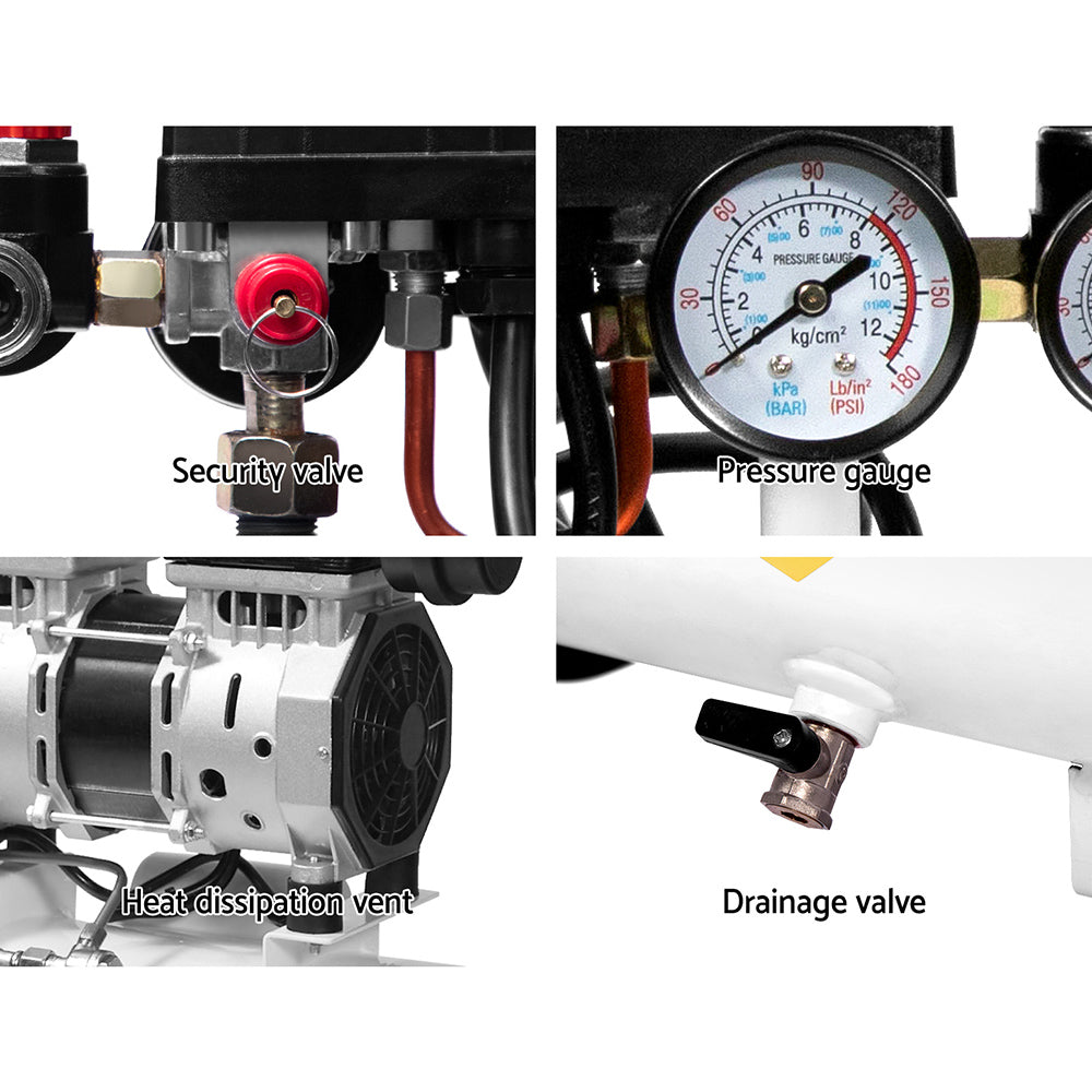 Air Compressors: Giantz 24L Air Compressor 40 L/min 115psi Oil-Free Electric Portable Inflator