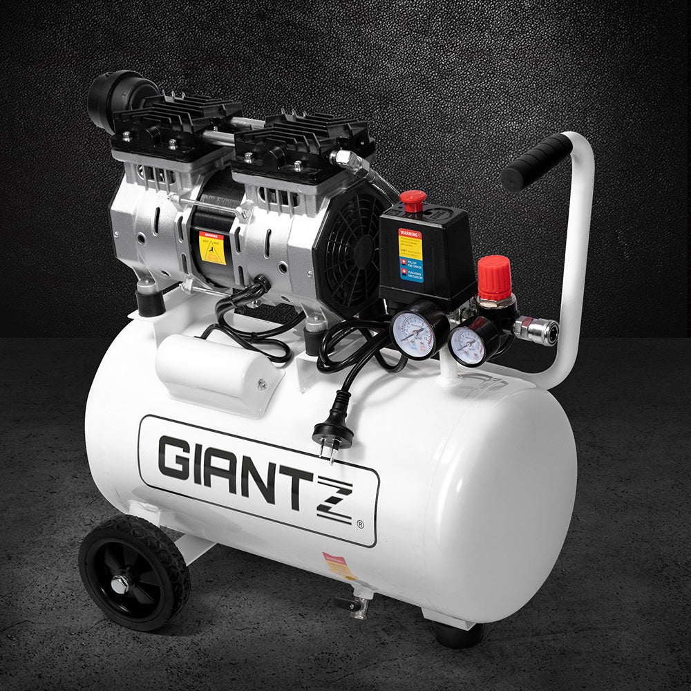 Air Compressors: Giantz 24L Air Compressor 40 L/min 115psi Oil-Free Electric Portable Inflator