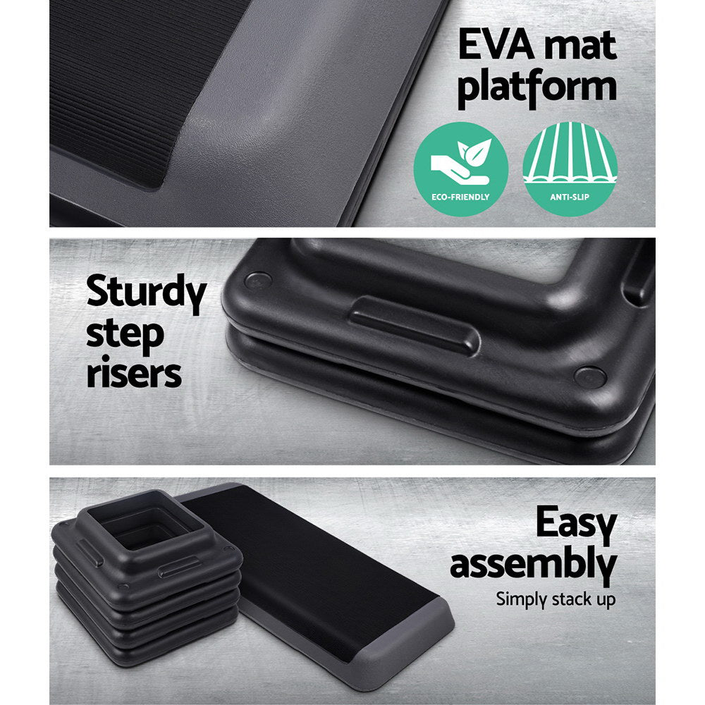 Gym & Training Step: Everfit 3 Level Aerobic Step Exercise Stepper 110cm Gym Home Fitness