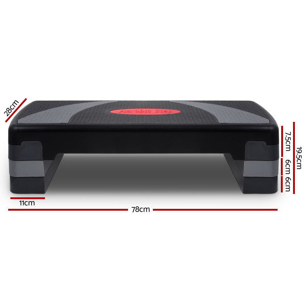 Gym & Training Step: Everfit 3 Level Aerobic Step Exercise Stepper 78cm Gym Home Fitness