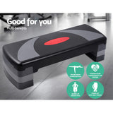98765-Everfit 3 Level Aerobic Step Exercise Stepper 78cm Gym Home Fitness