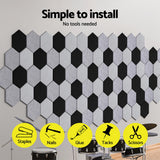 Audio Accessories: Alpha Acoustic Foam 12pcs 35x30x0.9cm Soundproof Absorption Panel Adhesive Black