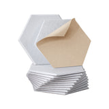 Audio Accessories: Alpha Acoustic Foam 12pcs 35x30x0.9cm Soundproof Absorption Panel Adhesive White