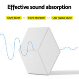 Audio Accessories: Alpha Acoustic Foam 12pcs 35x30x0.9cm Soundproof Absorption Panel Adhesive White