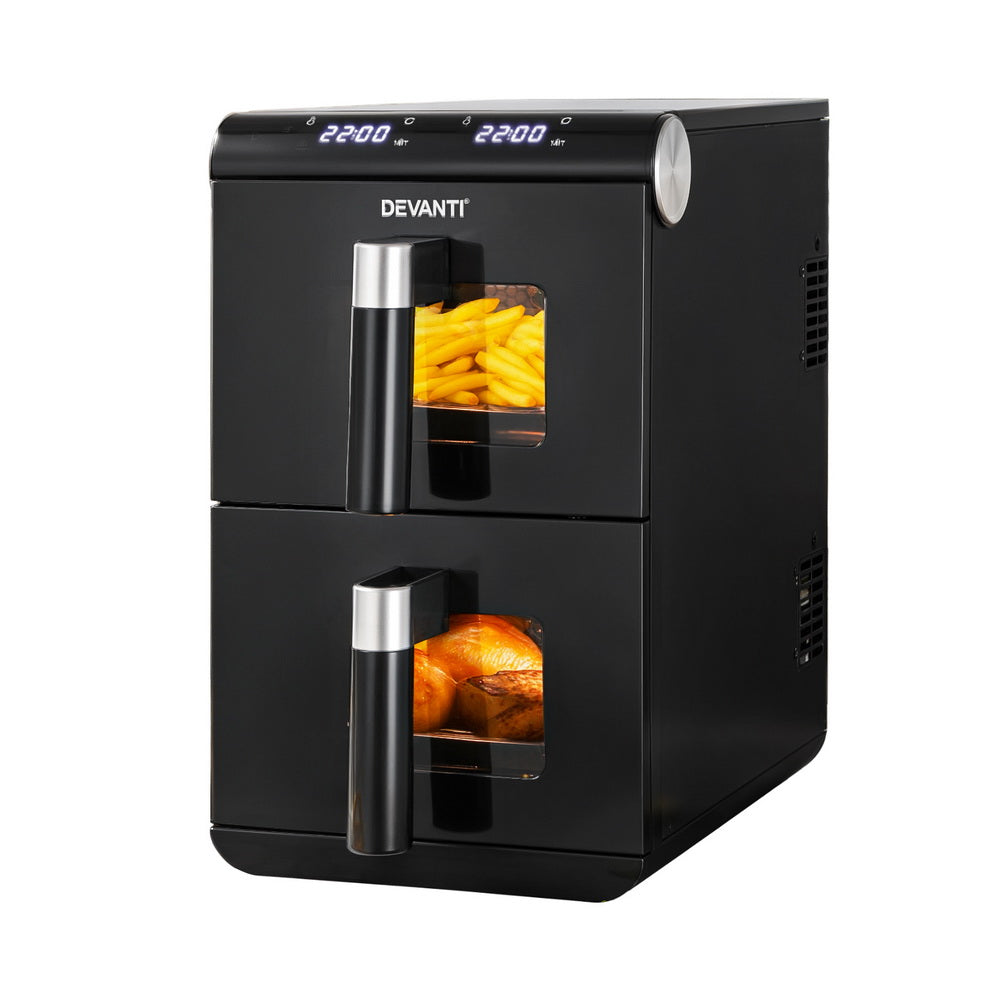 Air Fryers: Devanti Air Fryer Oven 11L Dual Zone Fryers