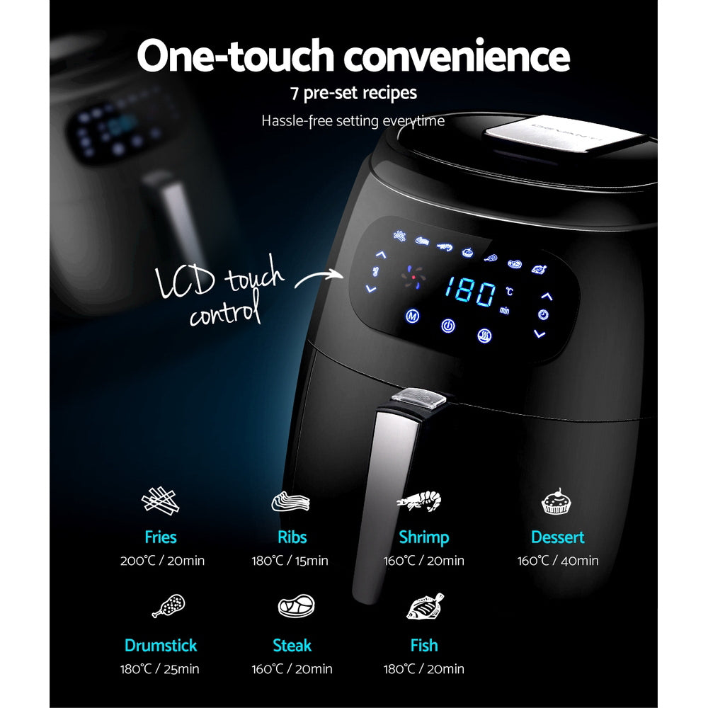 Air Fryers: Devanti Air Fryer 8.5L LCD Fryers