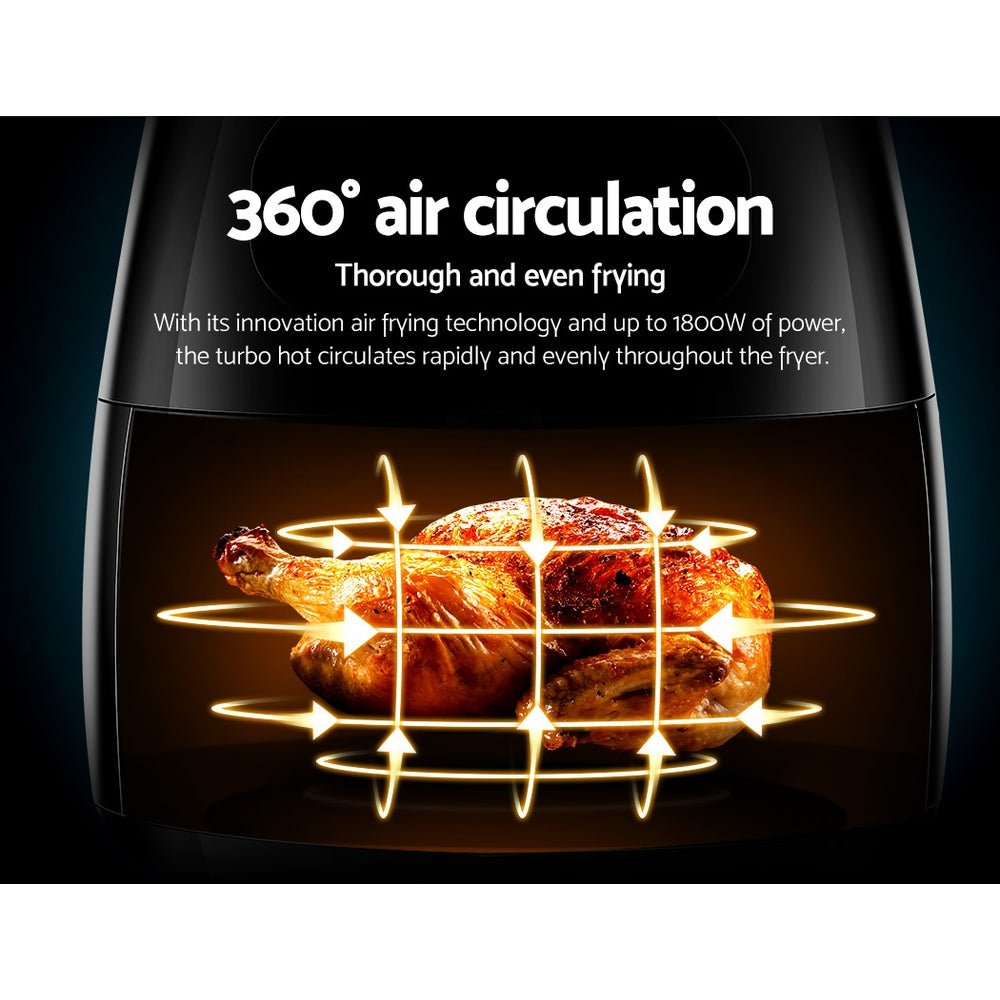 Air Fryers: Devanti Air Fryer 8.5L LCD Fryers