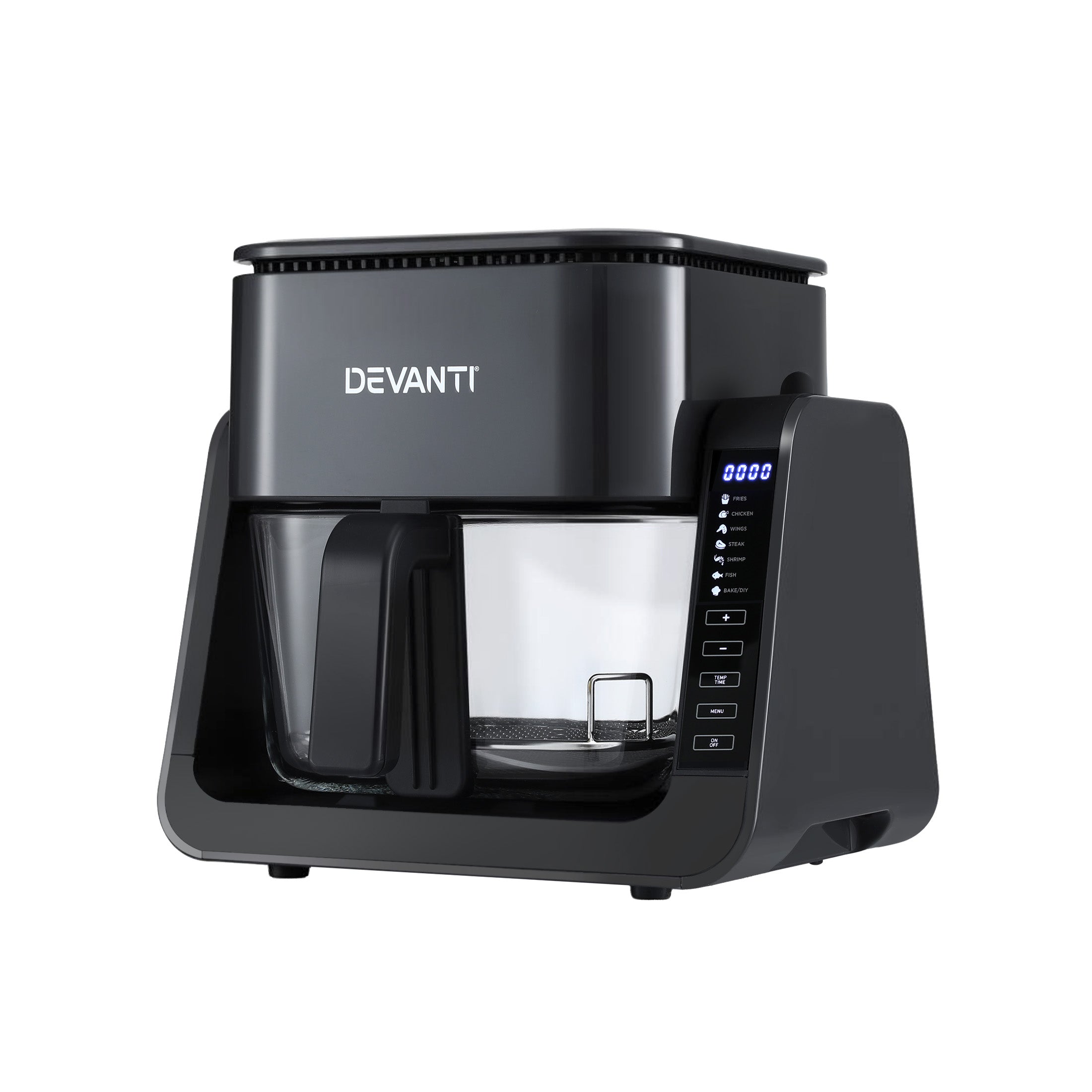 Air Fryers: Devanti 2-IN-1 Air Fryer 5.5L Dual Zone Fryers Electric Cooker with Top BBQ Grill & Bot