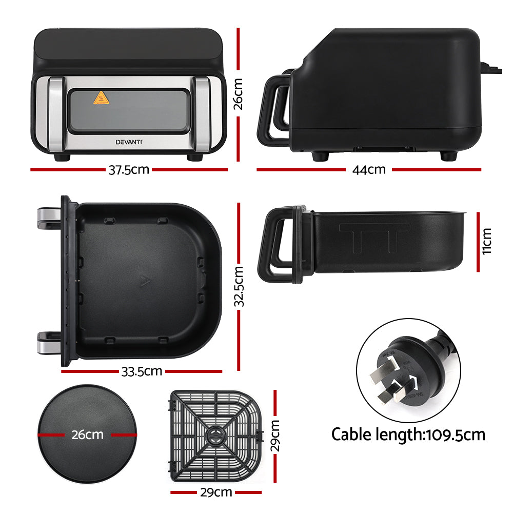 Air Fryers: Devanti Air Fryer 10L LCD Kitchen Oven