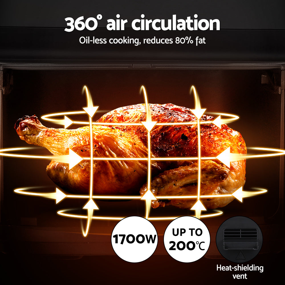 Air Fryers: Devanti Air Fryer 10L LCD Kitchen Oven