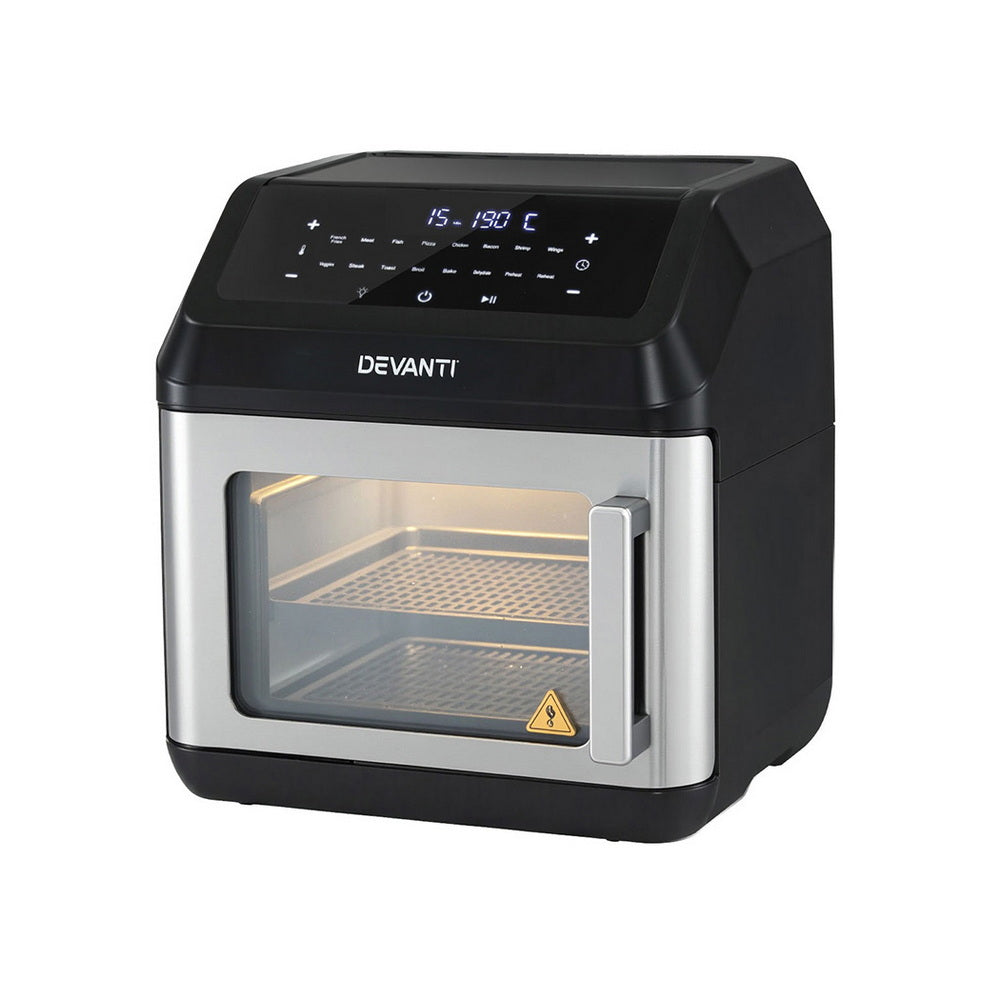 Air Fryers: Devanti Air Fryer 13L LCD Fryers Oven