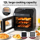Devanti Air Fryer 13L LCD Fryers Oven