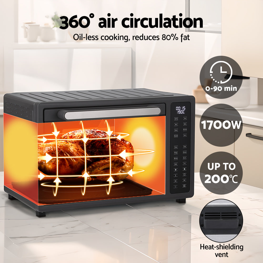 Air Fryers: Devanti Air Fryer 32L W/ LCD Touch Oven 1700W